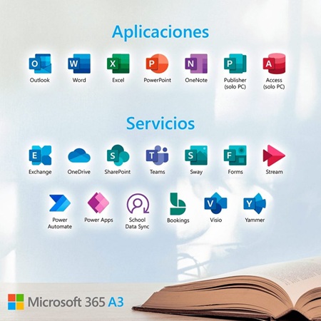 Licencia Microsoft 365 A3 estudiantes