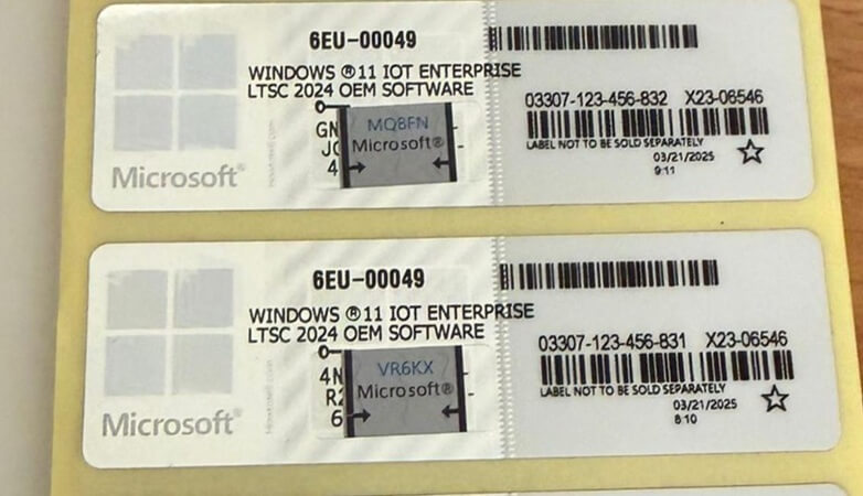 Windows 11 IoT Enterprise LTSC 2024 COA pegatina