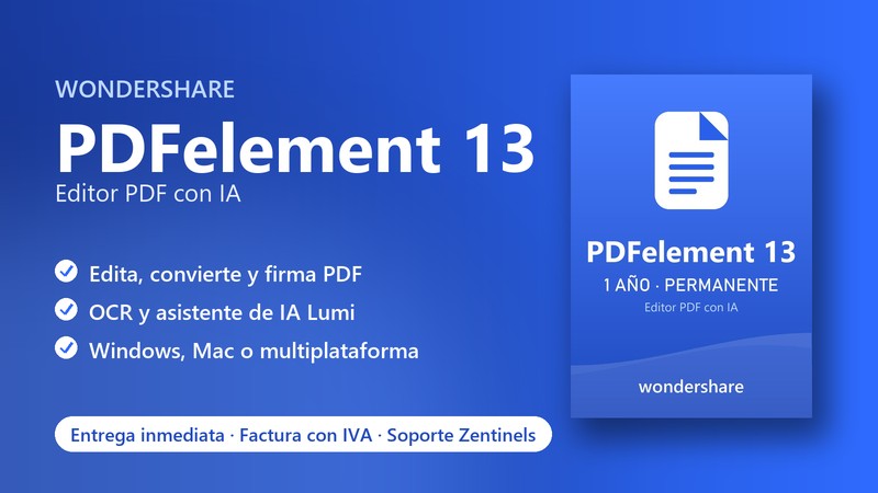 Licencia Wondershare PDFelement 13