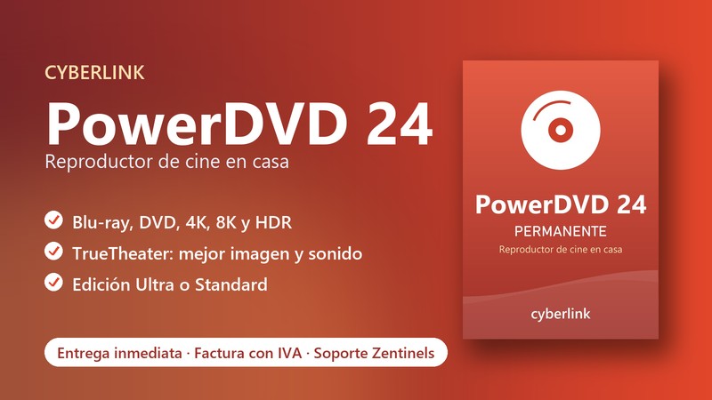 Licencia CyberLink PowerDVD 24