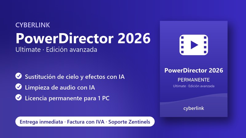 Licencia CyberLink PowerDirector 2026 Ultimate
