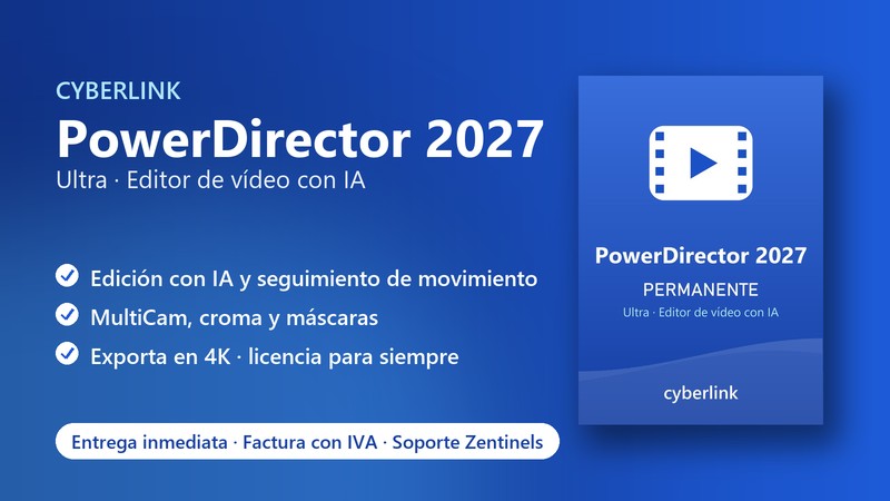 Licencia CyberLink PowerDirector 2027 Ultra