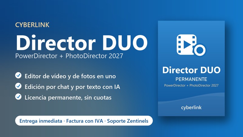 Licencia CyberLink PowerDirector y PhotoDirector 2027 Ultra