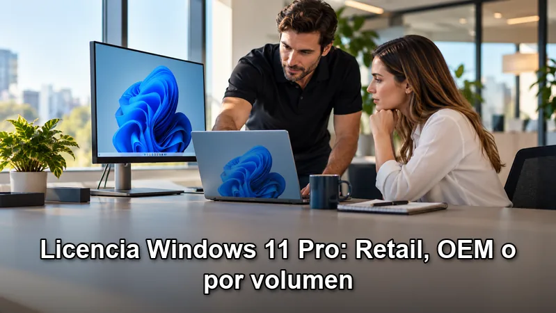 Licencia Windows 11 Pro Retail, OEM o por volumen